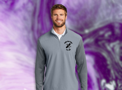 Custom Nike Dri-Fit Fabric Mix 1/2 Zip Cover Up for Dallas, Texas.